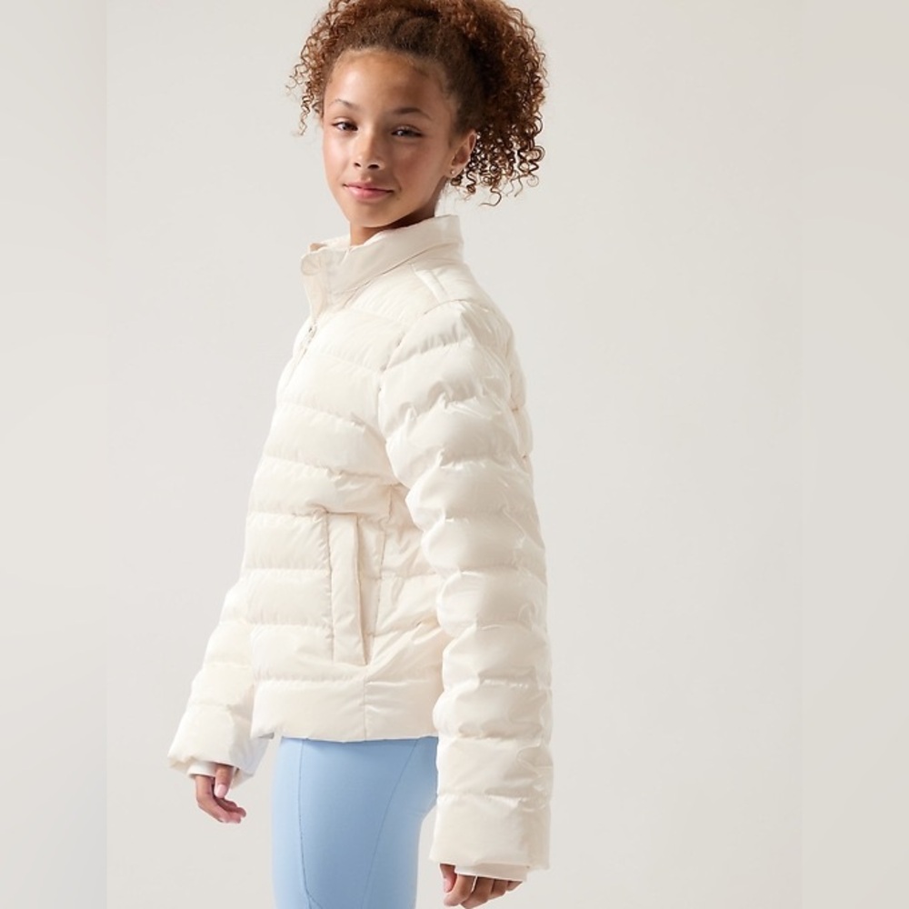 Athleta Girl Cool Days Metallic Down Jacket - Size S/7